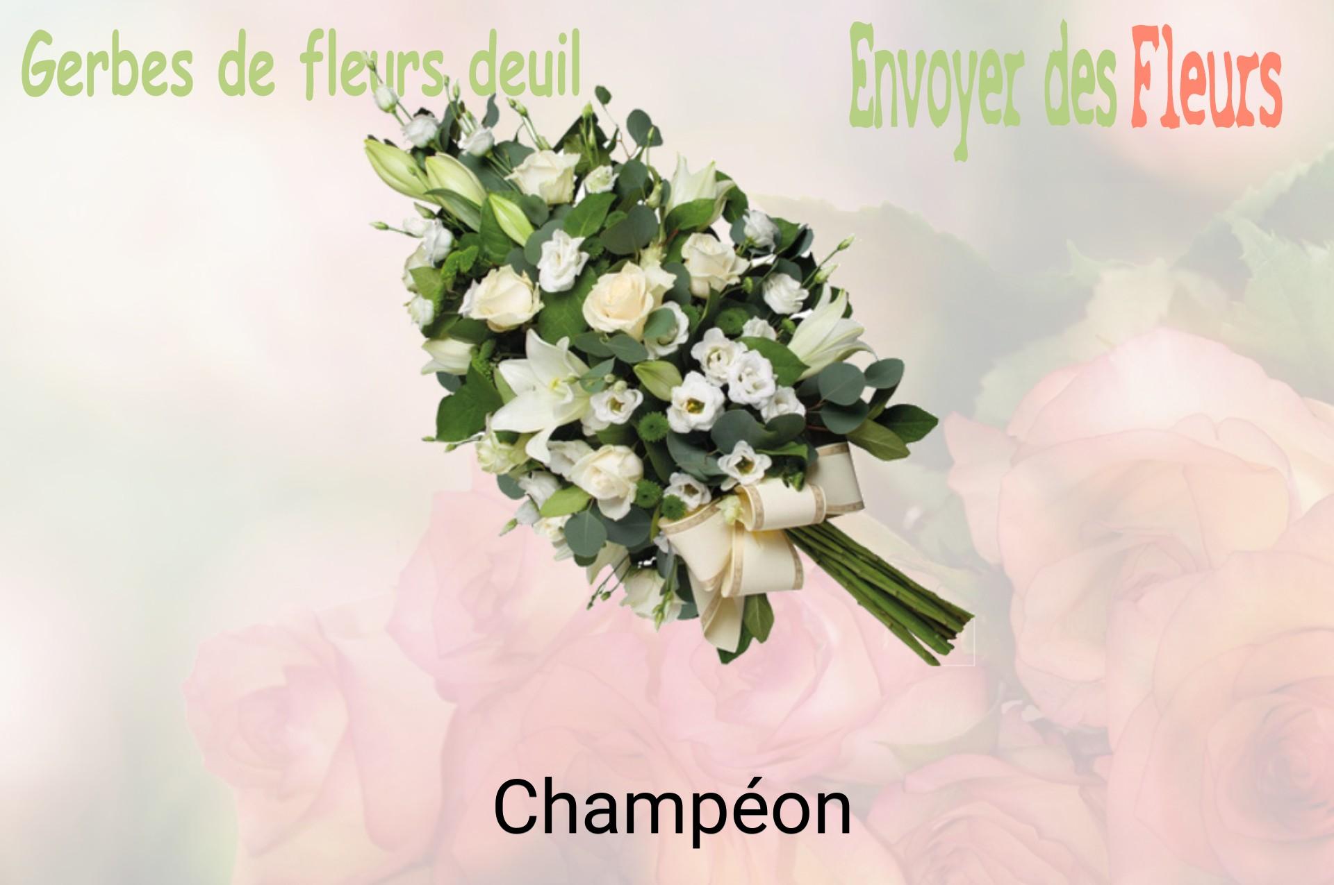 Gerbe de fleurs de deuil livrée à Champéon